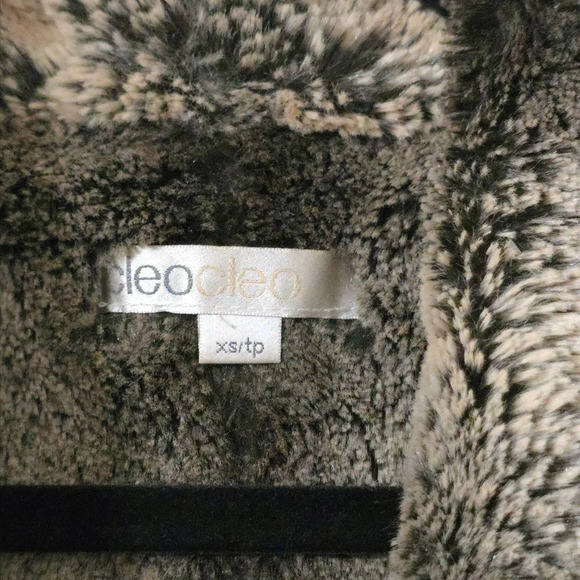 CLEO Brown Faux Leather Suede Jacket, Buttery Soft Faux Fur Lining & Cuffs, XS - Picture 5 of 16